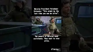 Ukraine president zelenesky assist soldier in defending their own country #ukraine