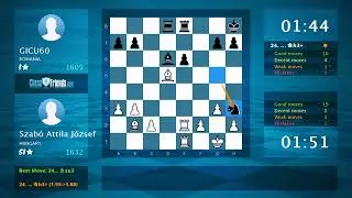 Chess Game Analysis: Szab&oacute; Attila J&oacute;zsef - GICU60, 1-0 (By ChessFriends.com)