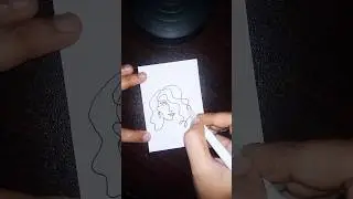 Draw a face using single stroke| #draw #simpledrawing #simplestrokes #us #digitalpainting