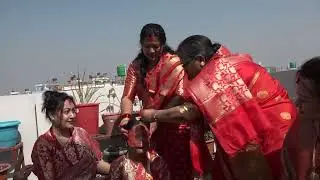 Newari Traditional Gunyo Cholo Ceremony