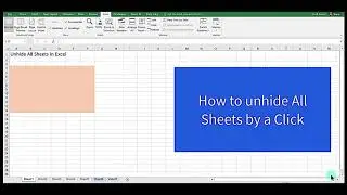 Unhide All sheets by a Click