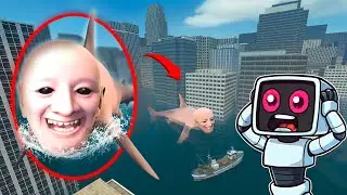 Un DRON Capta al MONSTRUO de TALASOFOBIA MEGALODON en la Ciudad Inundada - WE SWAM TOO FAR