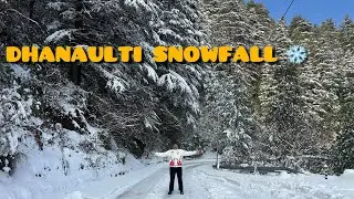First Snowfall Experience in Dhanaulti | Dhanaulti Bike Ride in Heavy Snow