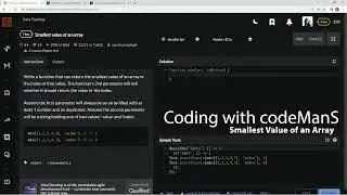 Codewars 7 kyu Smallest Value of an Array JavaScript