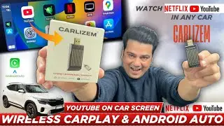 Wireless Apple Carplay and Android Auto Adapter with Youtube | Carlizem AI Android CarBox