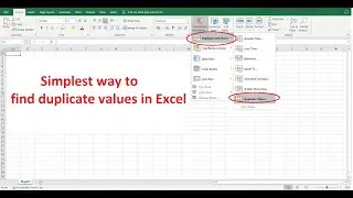 Simplest way to find duplicate entries in excel || How to find duplicate values in excel || Excel