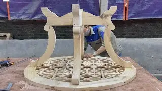 Creative Table Design//Skillful Woodworking Skills Of The arpenter
