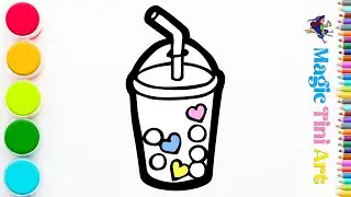 How to Draw a Milk Tea | Step by Step
