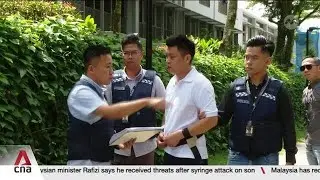 Four suspects linked to Chinese housebreaking syndicates taken to Bukit Timah crime scene