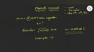 Magnetic moment // Magnetic moment calculation with examples #chemistry #neet