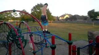 Parkour at the park.