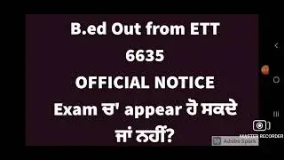 B.ED vs. ETT 6635