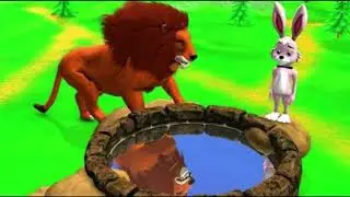 Angry Lion and Brave Rabbit story