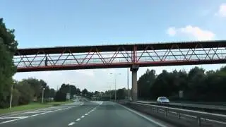 Driving Along Queensway A442, Telford and Wrekin, England 26th August 2013