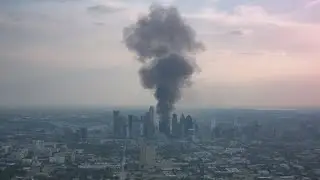 Firefighters battle fire at First Baptist Dallas Church in Downtown Dallas