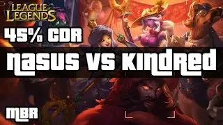 Archduke Nasus Vs Kindred (45%CDR) - Top Lane - Season 6 - League Of Legends - HD