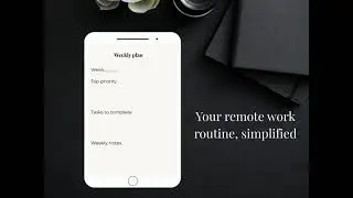 Digital Planner for Remote Workers | Daily & Weekly Productivity System