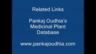 Ingredient/s of Trapa bispinosa Formulations: Pankaj Oudhia's Ethnobotanical Surveys 1990-2012