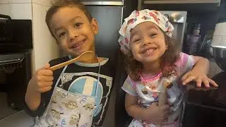 Lav&iacute;nia e Bernardo brincam de masterchef e fazem biscoitos de verdade