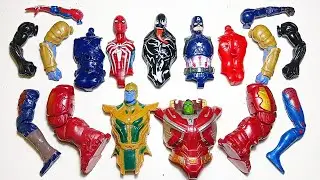 Merakit Mainan Avengers, Spiderman Vs Captain America Vs Venom Vs Thanos Vs Hulkbuster