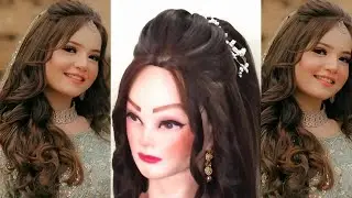 Hafsa Khan walima Hairstyle | Reception Hairstyle | Wedding Hairstyles Kashee's