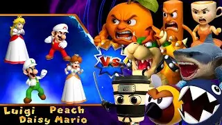 Mario Party 9 Boss Rush - Peach Vs Mario Vs Luigi Vs Daisy (Hardest Difficulty)
