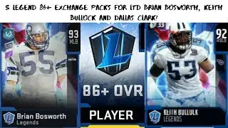 5 LEGEND 86+ EXCHANGE PACKS FOR LTD BOSWORTH, DALLAS CLARK AND KEITH BULLOCK