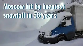 Moscow hit by heaviest snowfall in 56 years.