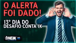 O ALERTA FOI DADO!  13&deg; DIA do DESAFIO CONTA DE R$ 1.000,00 ( DAY TRADE )