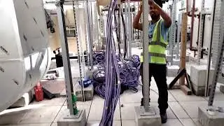 BMS cable pulling. AHU