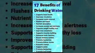 Benefits of Drinking water