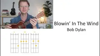 Bob Dylan- Blowin' in the wind ukulele tutorial and play along