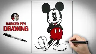 Mickey mouse cartoon drawing easy #Short Video ★ Art Azad