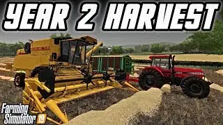 SEASONS 19! First Harvest Of Year 2! | Somerset Farms | Farming Simulator 19