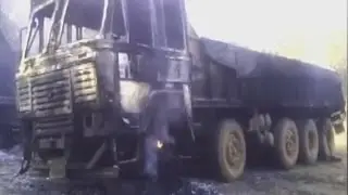 Naxals torch trucks at Surjagarh mining project