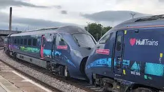 Hull Trains Paragon IET's no's: 802303 + 802305 @ Hull (1A95) 07/10/2025.