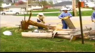 Van crashes into electric pole
