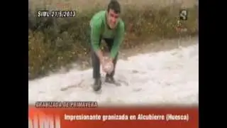 Granizada en Andorra Teruel)