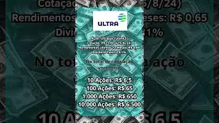 Dividendos da Ultrapar (UGPA3) nos &uacute;ltimos meses. #a&ccedil;&otilde;es #shorts #ultrapar #UGPA3
