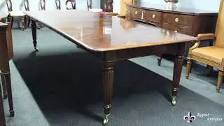 Antique Regency Flame Mahogany Extending Dining Table