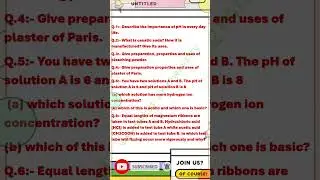 jkbose class 10th important questions 2025 🔥 Acids Bases and Salts class 10 most important questions