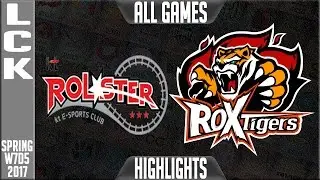 KT Rolster vs ROX Tigers Highlights All Games - LCK Week 7 Day 5 Spring 2017 KT vs ROX All Games