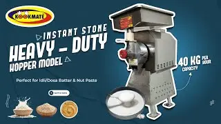 Instant Stone Grinder - Heavy Duty Hopper Model | Idli/Dosa Batter & Nut Paste Machine | 40KG /hour
