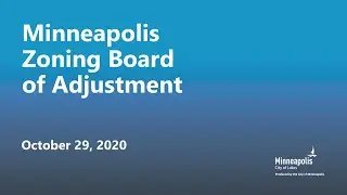 October 29, 2020 Zoning Board of Adjustment