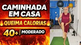 Caminhada em Casa 15 Minutos 🔥 Queime Calorias e Emagre&ccedil;a Sem Impacto (40+)