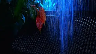 🌧️ Cozy Night Rainfall on Roof | Heavy Thunder for Relaxation, Study & Stress Relief