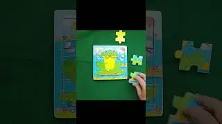 Cute frog puzzle come to life! Relaxing and fun! #jigsawpuzzle  #shorts  #kidspuzzles #frog