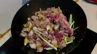Forest Rangers# Village Style Cooking Boar Meat.