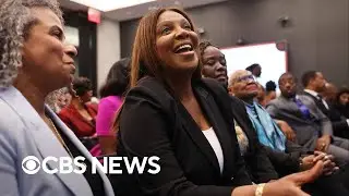 Letitia James reacts after cases dismissed against her and James Comey