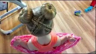 ELLA'S STYLE :: CRISS CROSS SOCK BUN BRAIDS (TODDLER HAIRSTYLES)